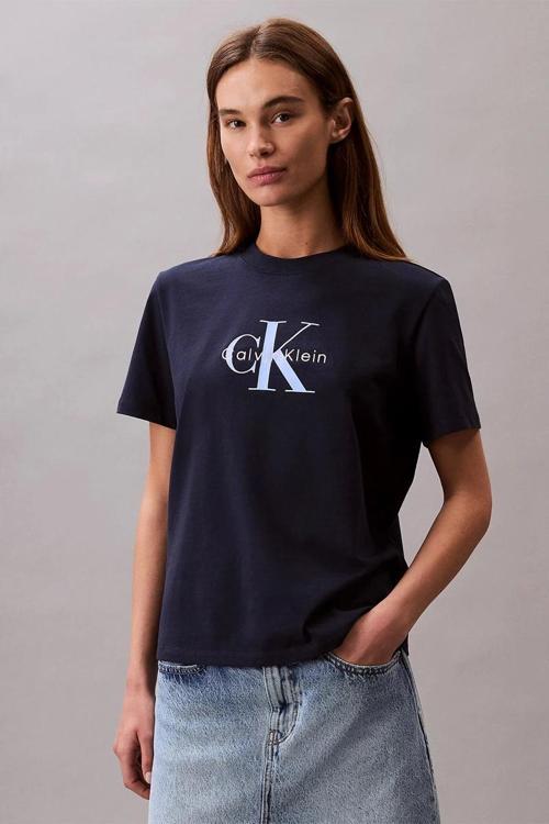 Standard Logo Kadın Mavi T-shirt LV047B865G-CEF