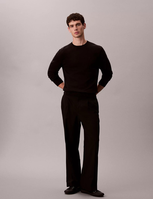 Supima Cotton Erkek Siyah Sweatshirt Lv040Bm343-Ub1
