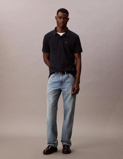 Global Erkek Mavi  Polo Yaka T-shirt  LV040EM269-CEF