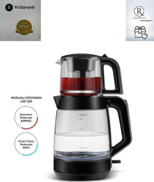 Glass Tea Xl 2 In 1 Cam Su Isıtıcı&çay Makinesi -antrasit