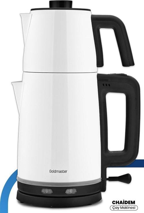 Chaidem Xl 2200 Watt Paslanmaz Çelik Damlatmaz Çelik Çay Makinesi Ve Su Isıtıcısı Süt Beyazı