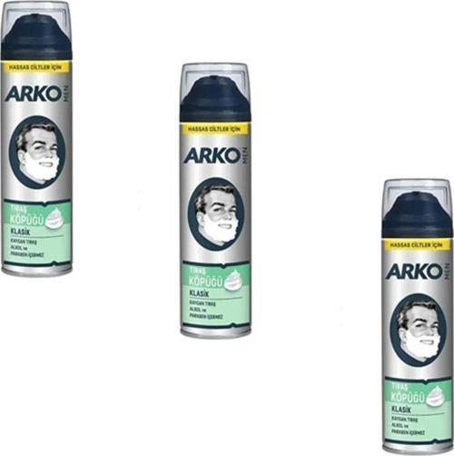 Tıraş Köpüğü Klasik Hassas Ciltler Için 200 ml * 3 adet