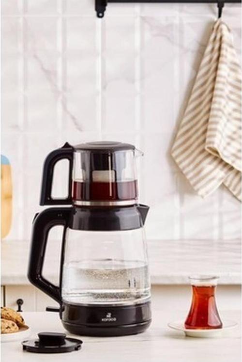 Glass Tea Xl 2 In 1 Cam Su Isıtıcı & Çay Makinesi Ocean Wave