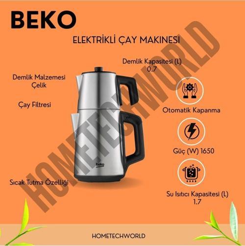 1650 W Gücünde Su ısıtıcı kapasitesi 1.7 Litre demlik kapasitesi 0.7litre Çay Makinesi