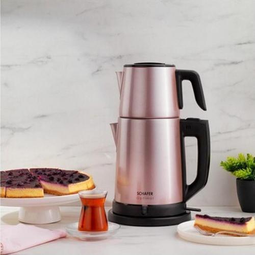Optimal Elektrikli Paslanmaz Çay Makinesi -Rosegold