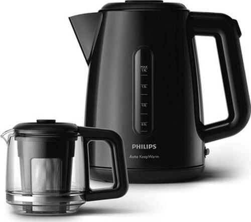 1700W, 1900ML, Cam Demlik, Siyah Çay Makinesi
