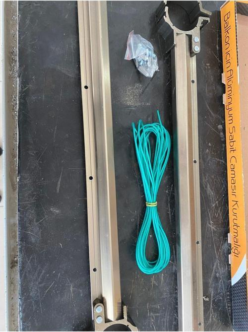 Metal Alüminyum Balkon Kurutmalık Çamaşır Askılığı Bronz Renk