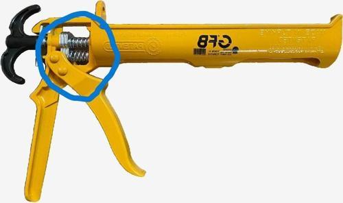 Silikon Tabancası Metal Profesyonel Çift Yaylı Mastik Silikon Tabancası (Sarı)Tamamı Metaldir