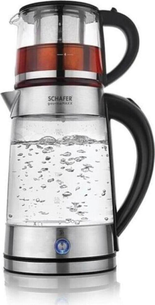 Gourmemaxx Cam Çay Makinesi Kettle 4 Parça