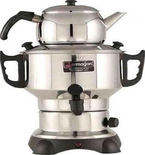 60 Bardaklık 6 L Çelik Elektrikli Çay Semaveri Inox Inox