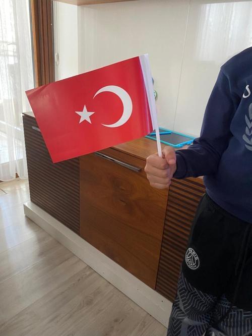 Türk Bayrağı Kağıt 200 Adet 13X21 Ebatlarında