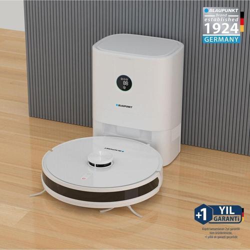 S40 Robomaster Çöp Istasyonlu Akıllı Robot Süpürge Beyaz