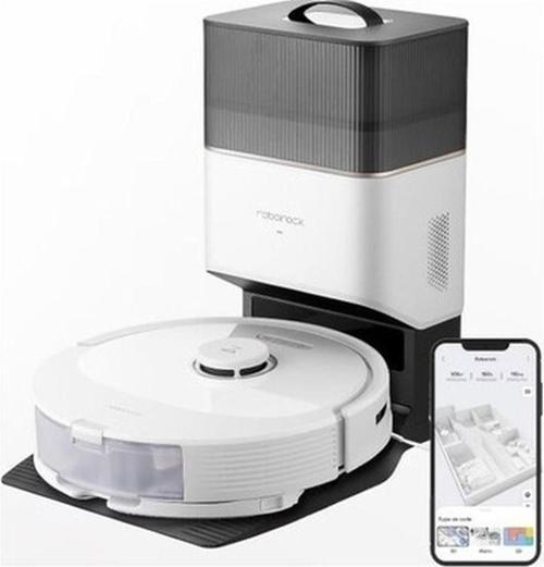 Çöp Istasyonlu Çift Rulo Fırça Hassas Haritalama Akıllı Yön Bulma 5500PA Robot Süpürge + Yedek Temizlik Seti , Lambader Hediye