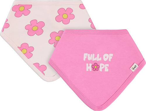 Bebek 2'li Mama Önlüğü 0-24 Ay Pembe