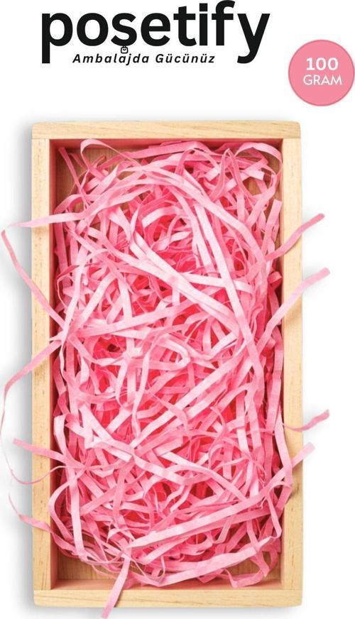 Premium Kırpık Kâğıt Dolgu – 100 Gr | Pembe | Estetik Ambalaj | Koruyucu Paketleme Kâğıdı