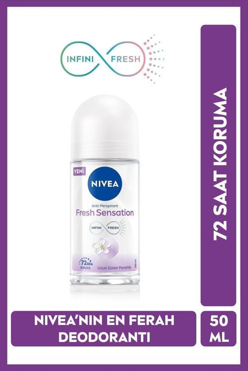 Kadın Roll-on Deodorant Fresh Sensation 50ml, Ter Kokusuna Karşı 72 Saat Koruma, Ferahlık