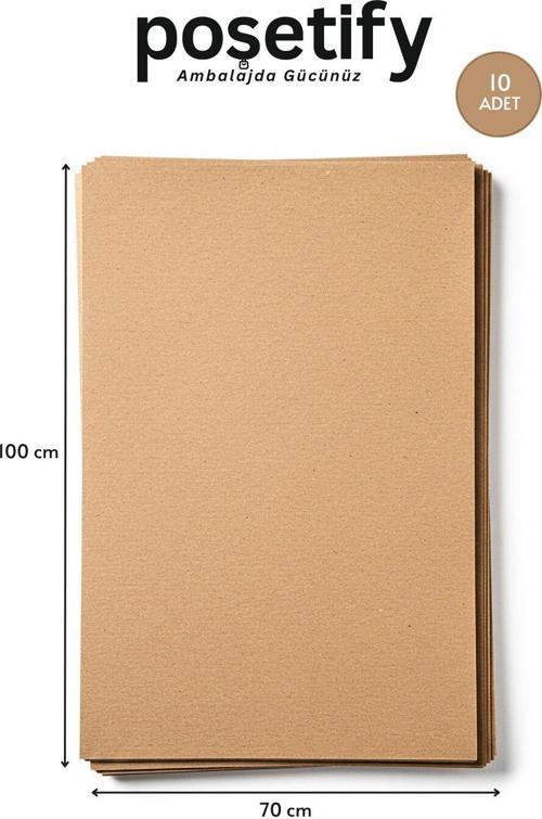 Düz Kraft Paketleme Kağıdı 10’Lu | 70X100 Cm | Çok Amaçlı Ambalaj Kâğıdı