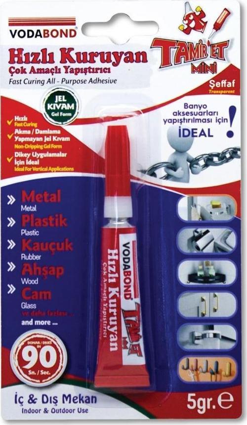 Tamir Et Hızlı Kuruyan Çok Amaçlı Jel Yapıştırıcı - 5 gr.