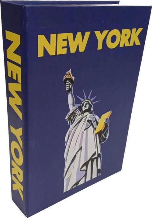 2025-676 New York Dekoratif Kitap Kutusu