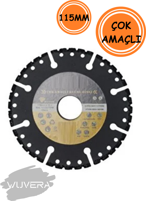 Çok Amaçlı 115 mm Kesici Disk – Metalden Plastiğe Geniş Yüzeyler İçin Keskin ve Dayanıklı Kesim Diski