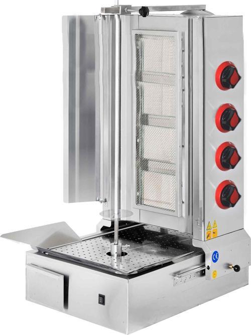 CSA Karacasan  Doğalgazlı 4 Radyanlı Alttan Motorlu Döner Ocağı Makinesi