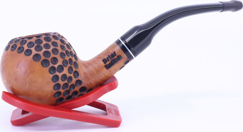El Oyması Briar 9mm Filtreli Bent Billiard Pipo 0865