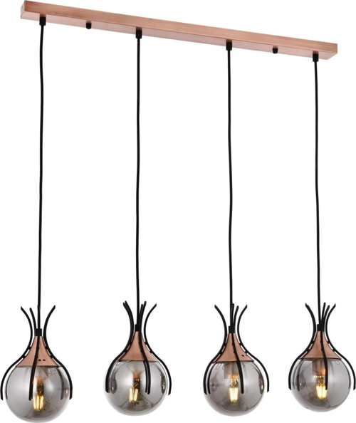 , 1766 Ailesi Siyah Boyalı Modern Avize (Yemek Masası)