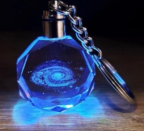 Galaxy Gezegen Tasarım Işıklı Anahtarlık