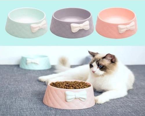 Mikopet Şık Desenli Fiyonklu Mama Kabı