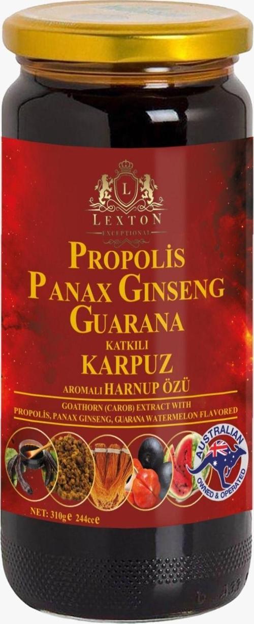 Propolis Panax & Ginseng & Guarana Özlü, Karpuz Aromalı Harnup Özü 310 Gr
