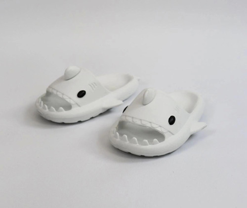 WG500 Köpekbalığı Beyaz Unisex Tam Ortopedik Terlik Shark Slides