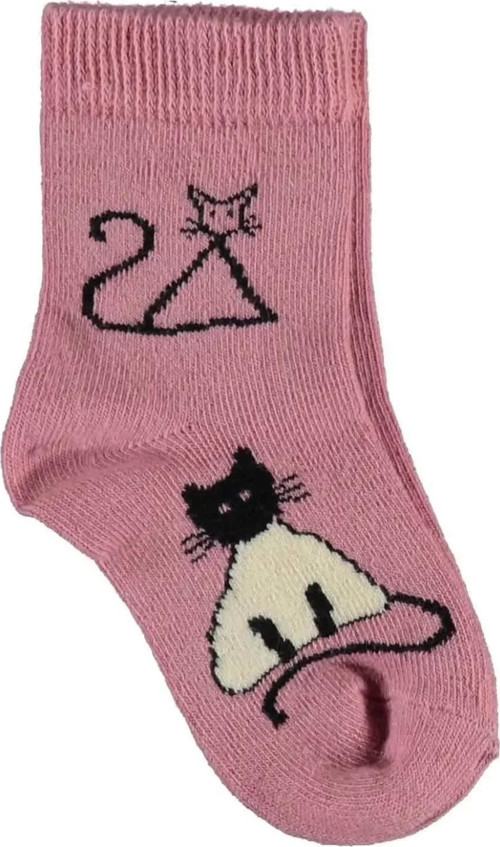 New Cats Yaş Soket Çorap Pembe