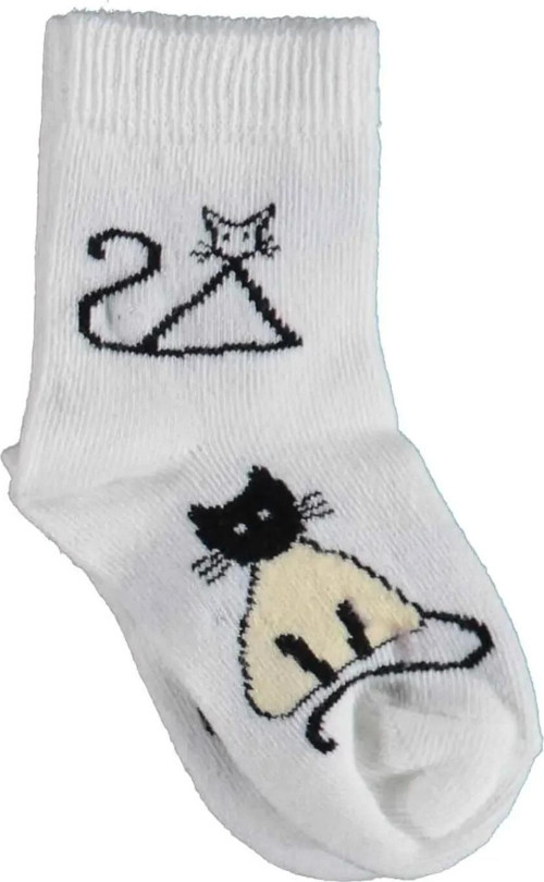 New Cats Yaş Soket Çorap Ekru