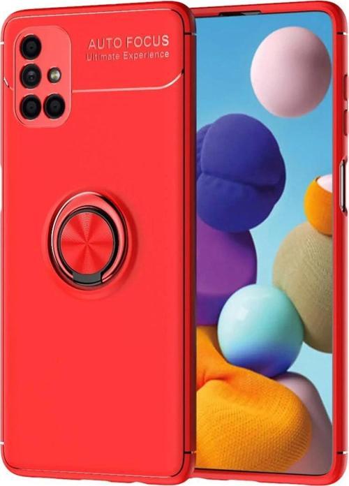 Samsung Galaxy M51 Kılıf Range Yüzüklü Silikon - Kırmızı