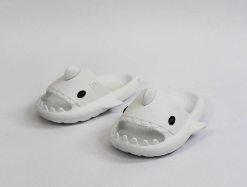 WG500 Köpekbalığı Beyaz Unisex Tam Ortopedik Terlik Shark Slides