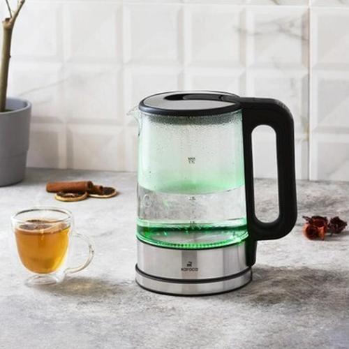 5 Kademeli Sıcaklık Ayarlı ve LED Işıklı Cam Su Isıtıcısı & Kettle 2200W