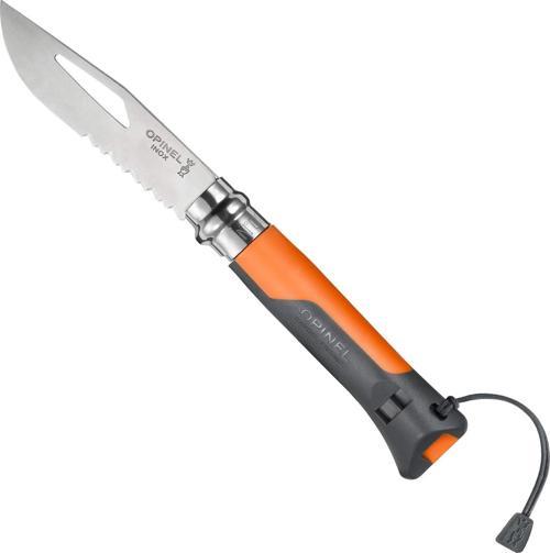 Inox No 08 Paslanmaz Çelik Outdoor Çakı - Turuncu