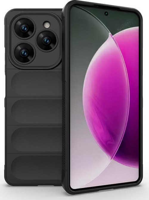 Tecno Spark 20 Pro 4G Kılıf Esnek TPU Oyuklu Arka Yüzey Tasarımlı Etnik Silikon Kılıf
