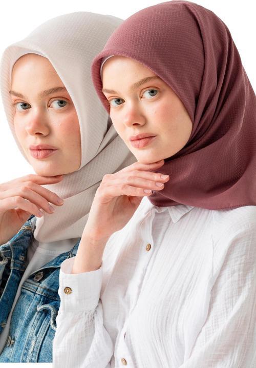 2 ADET Soft Pamuk Jakarlı Eşarp – Doğal Dokulu, Hafif ve Nefes Alan Kumaş- Bambu Kraş Eşarp Yumuşak Dokulu Düz Renk Eşarp, Tesettür Eşarp
