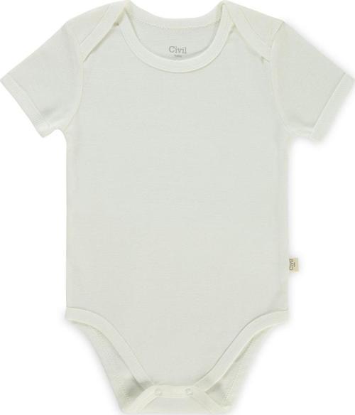 Bebek Çıtçıtlı Badi 18-24 Ay  Beyaz