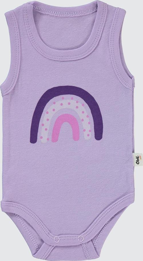 Kız Bebek Çıtçıtlı Badi 1-36 Ay Lila