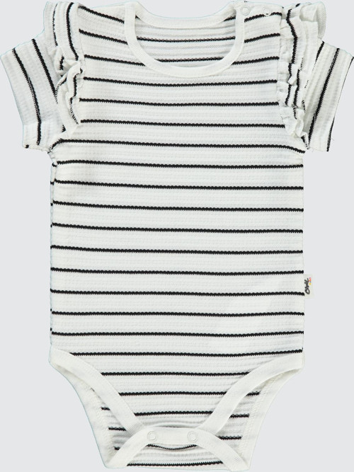 Kız Bebek Çıtçıtlı Badi 1-18 Ay Ekru