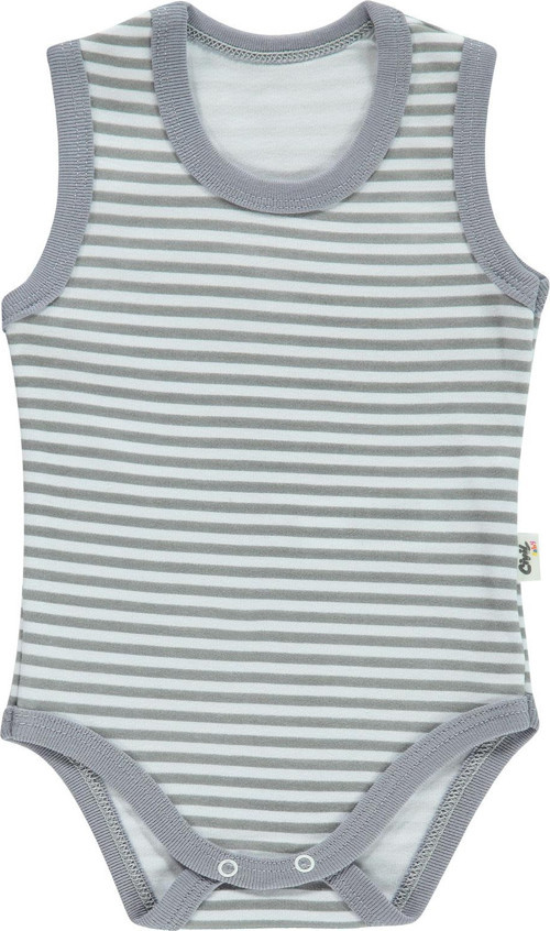 Bebek Çıtçıtlı Badi 0-18 Ay Gri