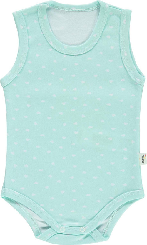Kız Bebek Çıtçıtlı Badi 0-18 Ay Mint Yeşili