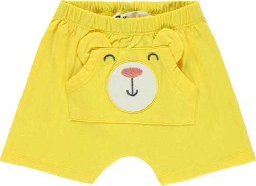 Erkek Bebek Şort 6-18 Ay Canlı Sarı