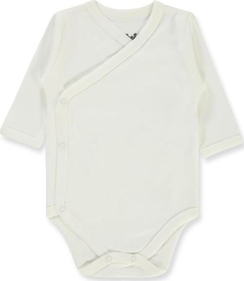 Bebek Kruvaze Yaka Çıtçıtlı Badi 1-6 Ay Ekru