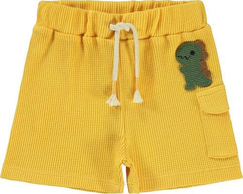 Erkek Bebek Şort 6-18 Ay Soft Sarı