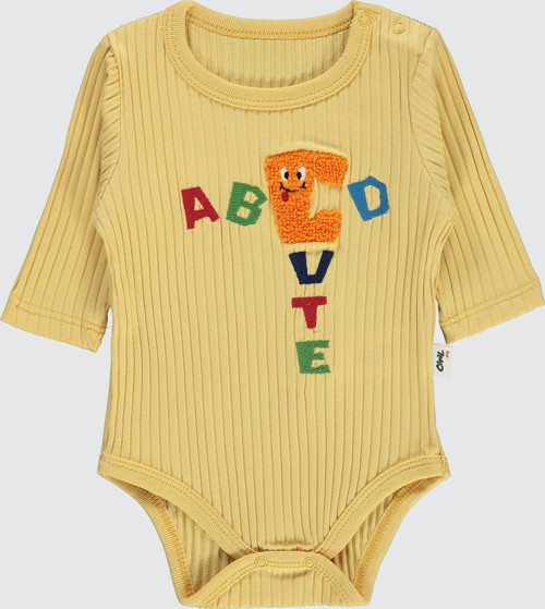 Bebek Çıtçıtlı Badi 3-18 Ay Soft Sarı