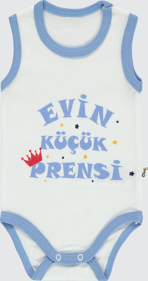 Erkek Bebek Çıtçıtlı Badi 1-36 Ay Mavi