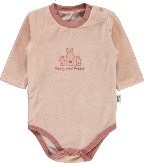 Kız Bebek Çıtçıtlı Badi 1-18 Ay Pembe